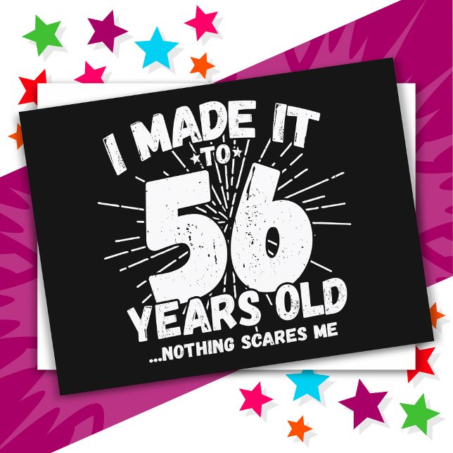 56 Year Old Sarcastic Meme Funny 56th Birthday Postcard (Creator Uploaded)