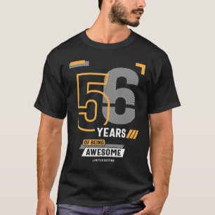 56 Years Of Being Awesome 56th Birthday T-Shirt