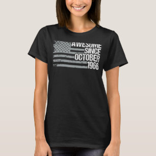 56 Years Old Awesome Since October 1966 56th Birt T-Shirt
