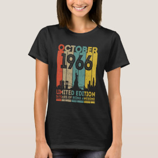 56 Years Old Gifts Vintage October 1966 56th Birth T-Shirt