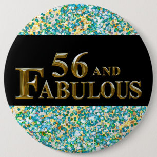 56th Birthday 6 Cm Round Badge