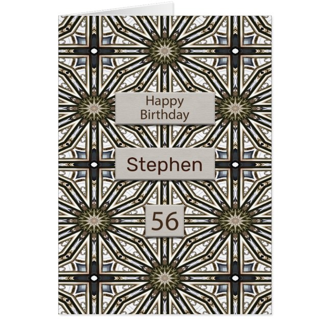 56th Birthday Abstract Mandala Design (Front)