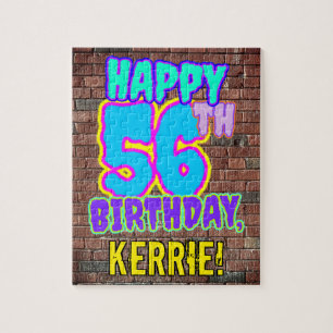 56th Birthday ~ Fun, Urban Graffiti Inspired Look Jigsaw Puzzle