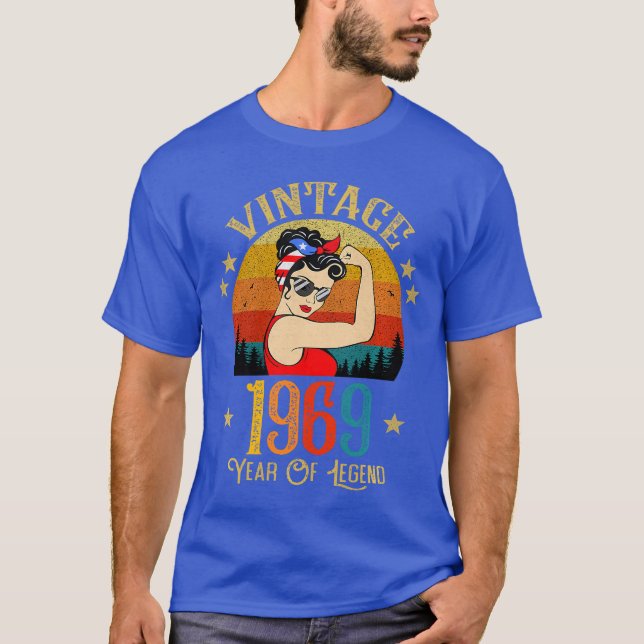 56th Birthday Gift 56 Years Old for Women Retro Vi T-Shirt (Front)