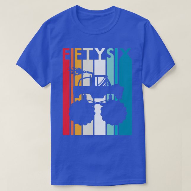 56th Birthday Gift Monster Truck Shirt 56 Year Old (Design Front)