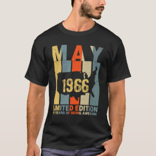 56th Birthday May 1966 56 Years Of Being Awesome T-Shirt