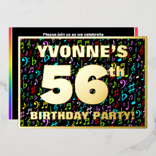 56th Birthday Party — Fun, Colourful Music Symbols