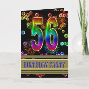 56th Birthday party Invitation