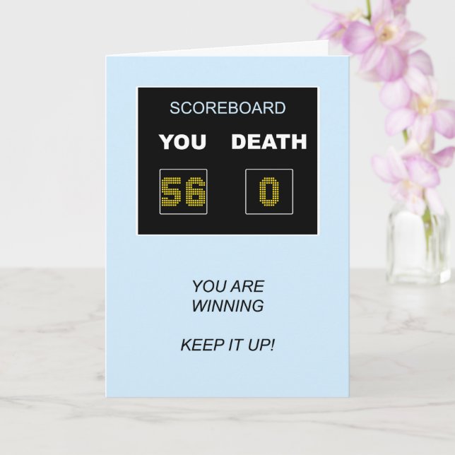 56th Birthday Scoreboard Card (Orchid)