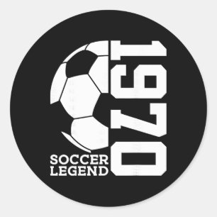 56th Birthday Soccer Legend 1970 Classic Round Sticker