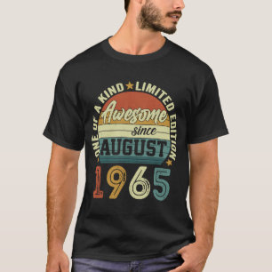 56th Birthday  Vintage Awesome Since August 1965 T-Shirt