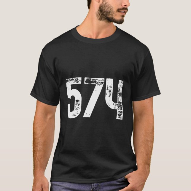 574 Area Code South Bend In Mobile Telephone Area  T-Shirt (Front)