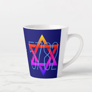 5782 Jewish New Year Monogram Latte Mug