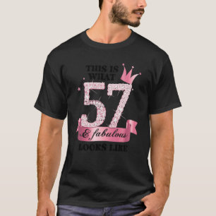 57 & Fabulous I Pink White Party Group Candid Phot T-Shirt