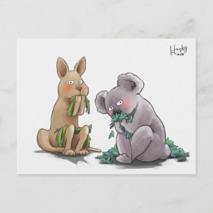 57: Koala & kangaroo Postcard