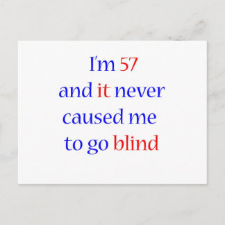 57 never gone blind postcard