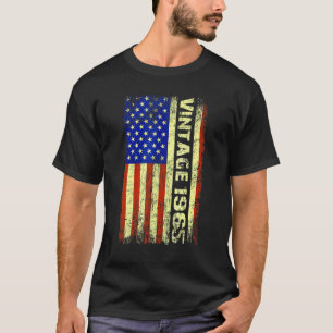 57 Year Old Vintage 1965 American Flag 57th Birth T-Shirt