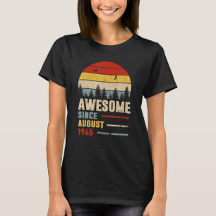 57 Years Old Awesome Since August 1965 57th Birth T-Shirt