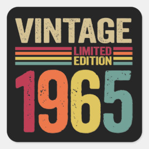 57 Years Old Gifts Vintage 1965 57th Birthday gift Square Sticker