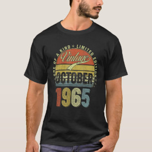 57 Years Old Vintage October 1965 57th Birthday Me T-Shirt
