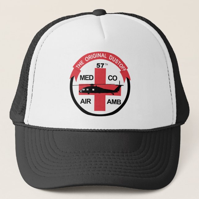 57th Air Medical Company - The Original DustOff Trucker Hat (Front)