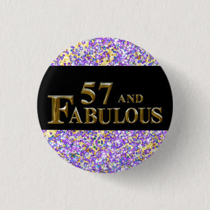 57th  Birthday  3 Cm Round Badge