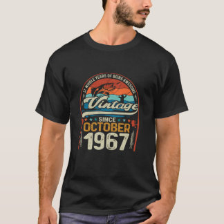 57th Birthday 57 Year Old Fishing Lovers Born Octo T-Shirt