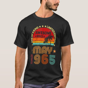 57th Birthday Awesome Since May 1965 Vintage T-Shirt