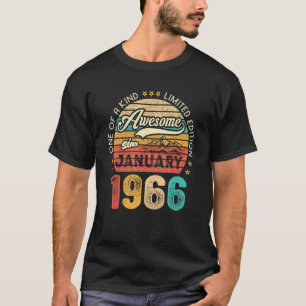 57th Birthday Boys 57 Years Old Awesome Since Janu T-Shirt