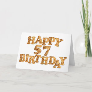 57th Birthday card for a cookie lover