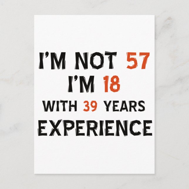 57th birthday designs postcard (Front)