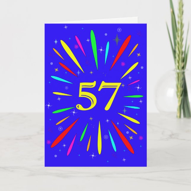 57th Birthday Explosion Card (Front)