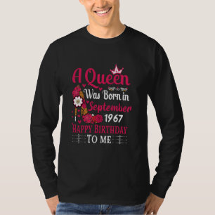 57th Birthday High Heel A Queen Was Born In Septem T-Shirt