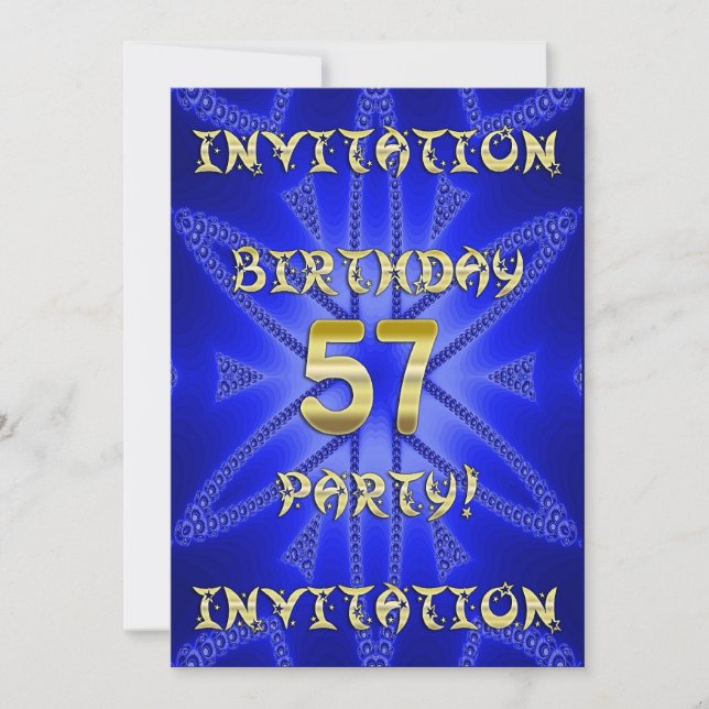 57th Birthday party invitation (Front)