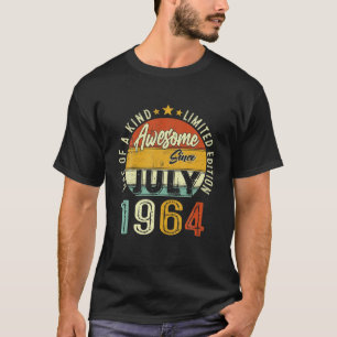 57Th Birthday Retro Vintage Born In July 1964 57 Y T-Shirt