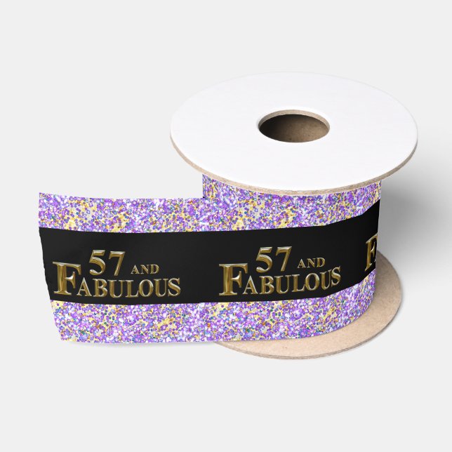 57th  Birthday  Satin Ribbon (Spool)