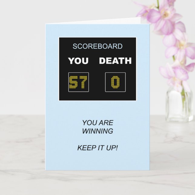 57th Birthday Scoreboard Card (Orchid)