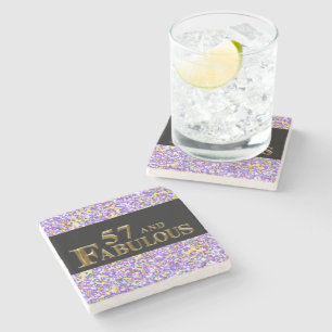 57th  Birthday  Stone Coaster