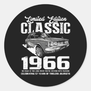 57Th Car Since 1966 For 57 Classic Round Sticker