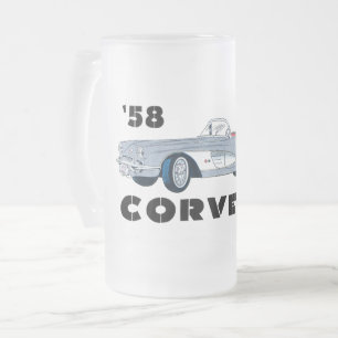 '58 Corvette  Frosted Glass Beer Mug