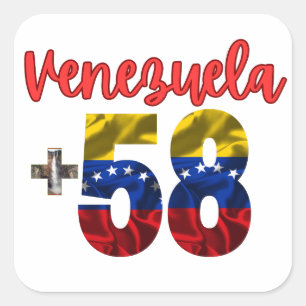 58 Venezuela Pride Authentic Venezuelan Roots Square Sticker