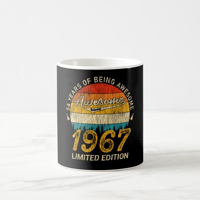 58 Year Old 1967 Retro Awesome 58th Birthday Gift Coffee Mug (Center)