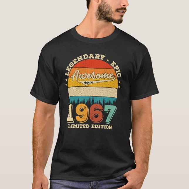 58 Year Old Bday 1967 Awesome 58th Birthday Gift T-Shirt (Front)