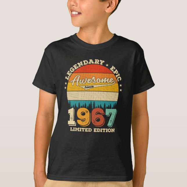 58 Year Old Bday 1967 Awesome 58th Birthday Gift T-Shirt (Front)