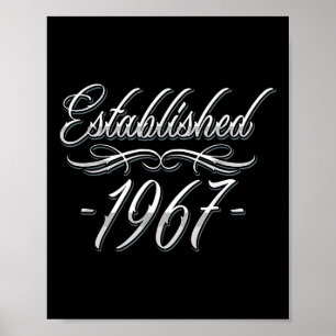 58 Year Old Tattoo Lover 1967 58th Birthday Poster
