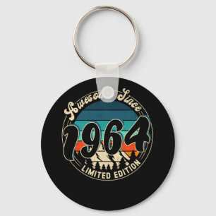 58 Year Old Vintage 58th Year Old Birthday 1964 Key Ring