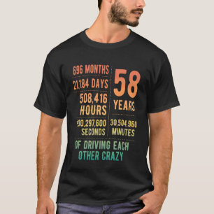 58 Years Married Funny 58th Wedding Anniversary T-Shirt
