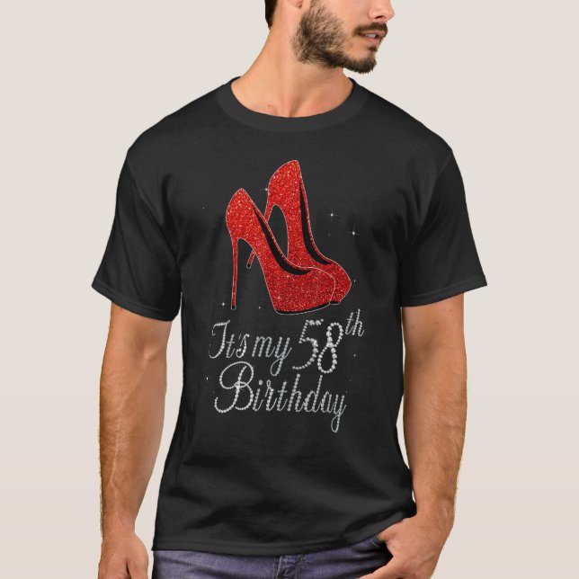58 Years Old 1964 High Heels It's My 58th Birthday T-Shirt (Front)