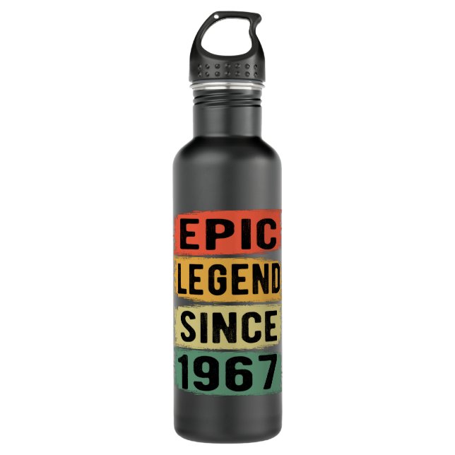 58 Years Old Bday 1967 Epic Legend 58th Birthday 710 Ml Water Bottle (Front)