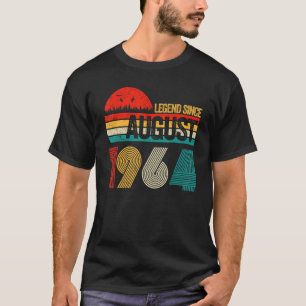 58 Years Old  Legend Since August 1964th Birthday  T-Shirt